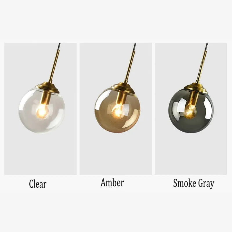 Valentina Designer Bubble Glass Pendant Light, Smoke/Clear/Amber - Neutralighting