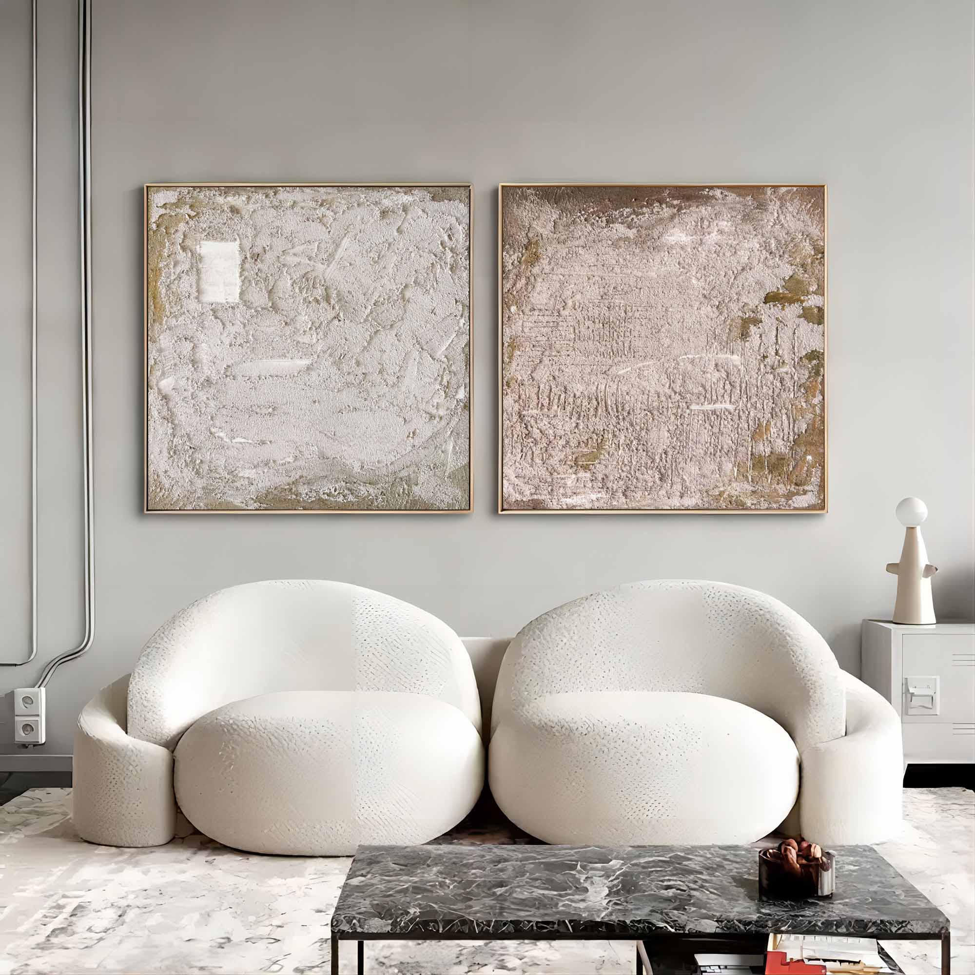 Wall Art Indistinct Vintage Wabi-Sabi Rustic Linen