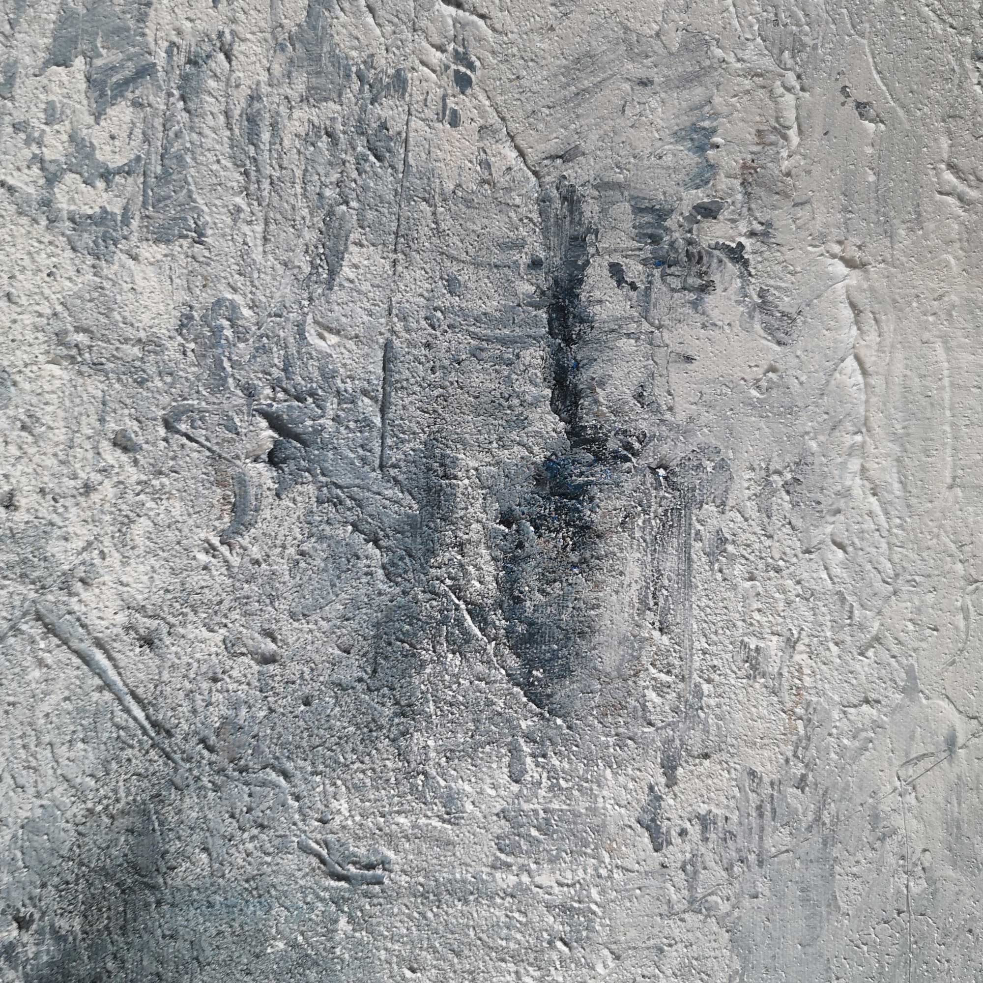 Grey Blue Abstract Textured Painting