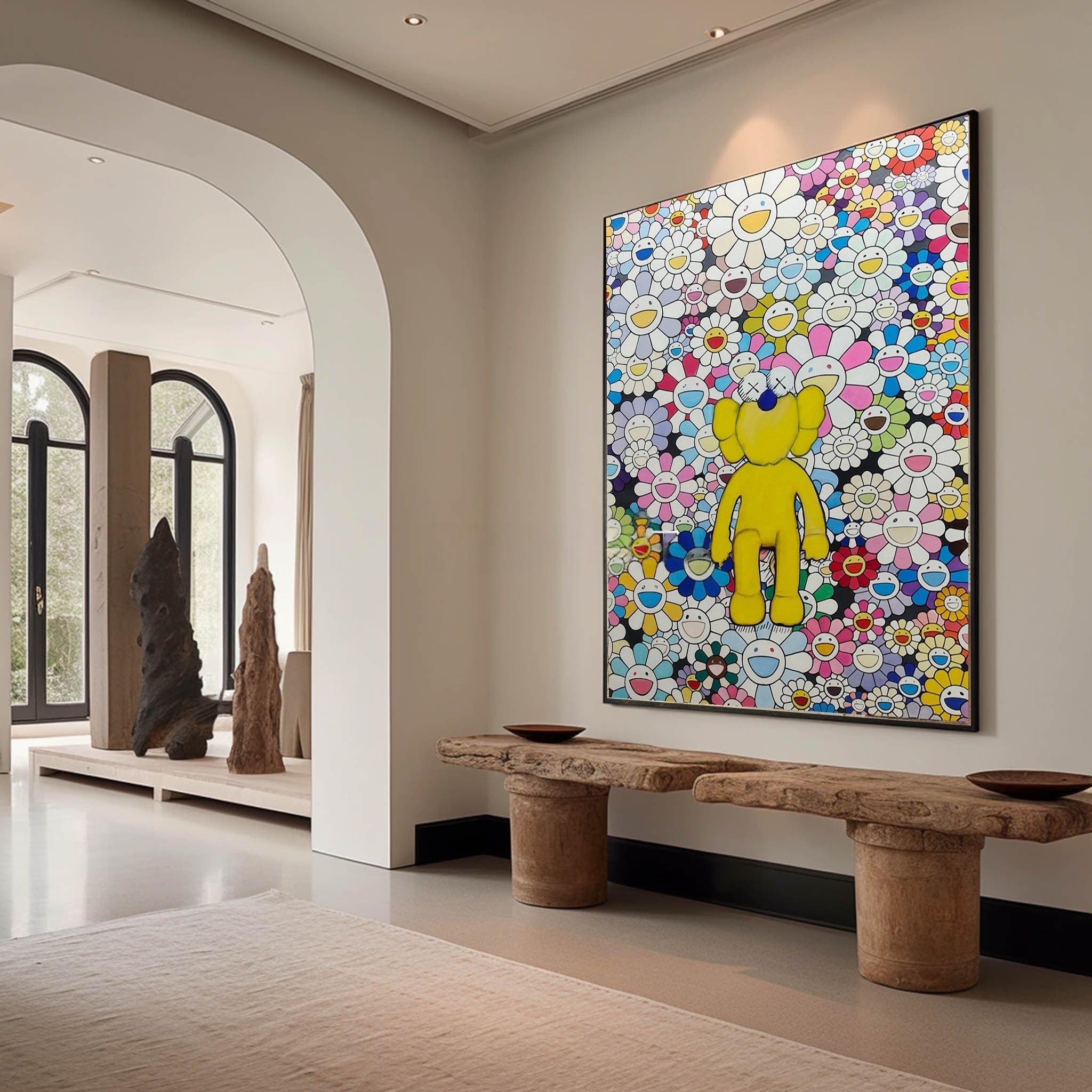 Bearbrick Takashi Murakami Pop Art Painting