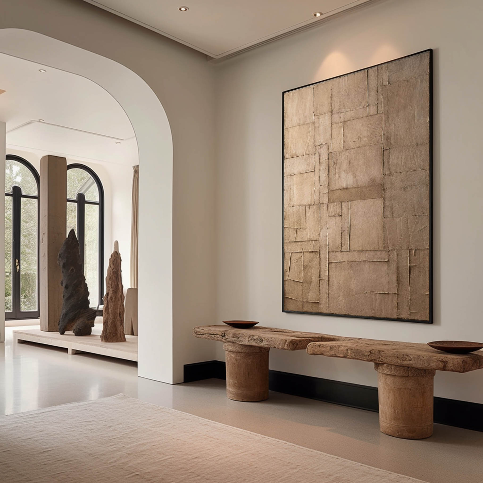 Wall Art Wabi-Sabi Neutral Geometric Modern