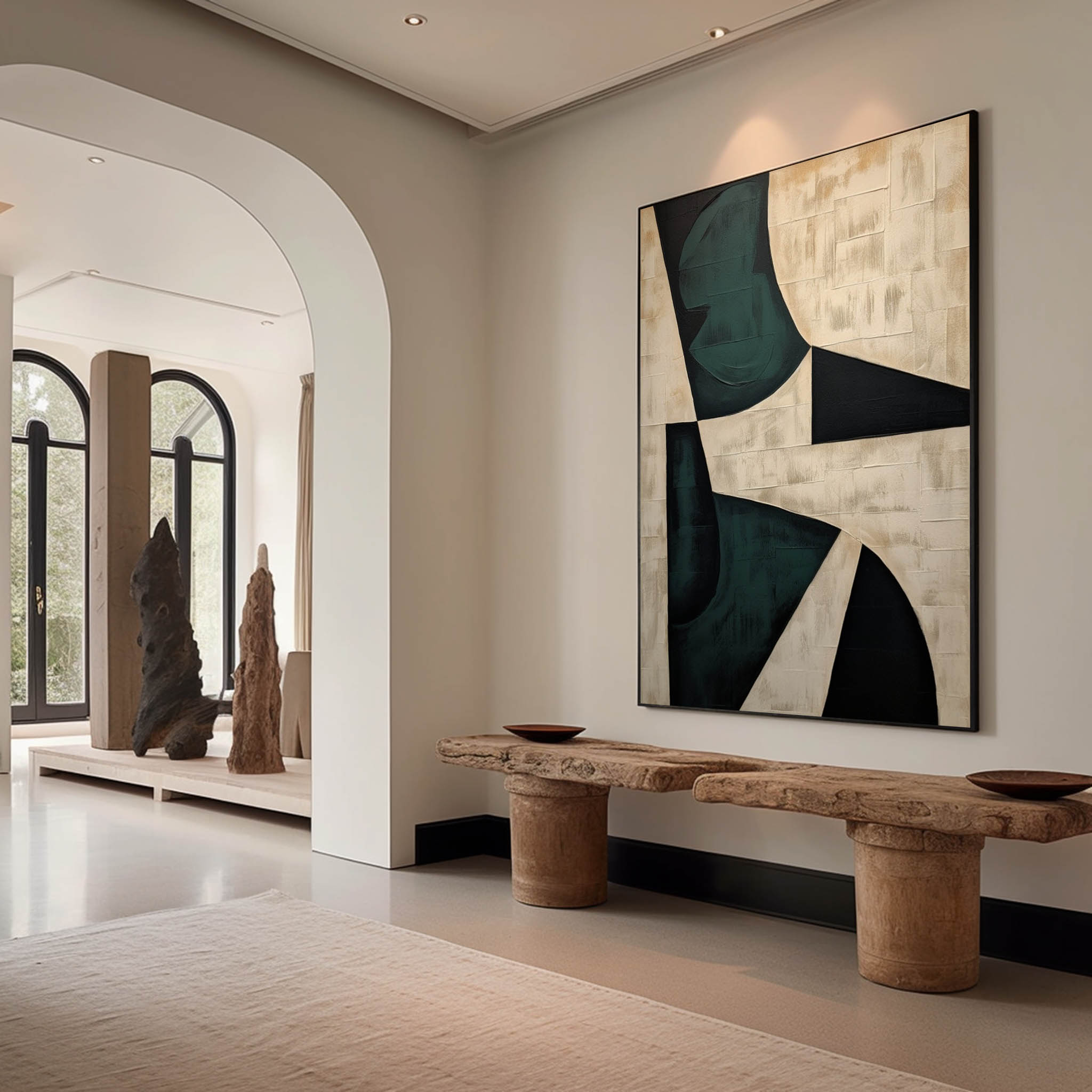 Wall Art Wabi-Sabi Geometric Minimalist Serene