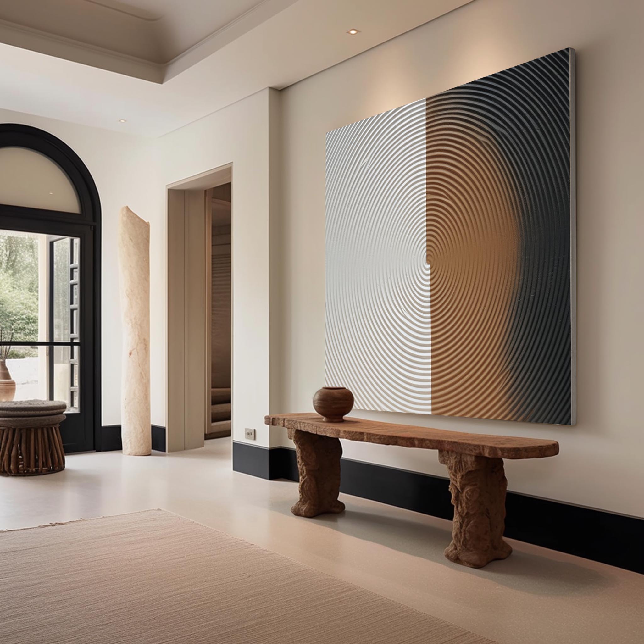 Plaster Art Texture Painting SG240 - Neutralighting