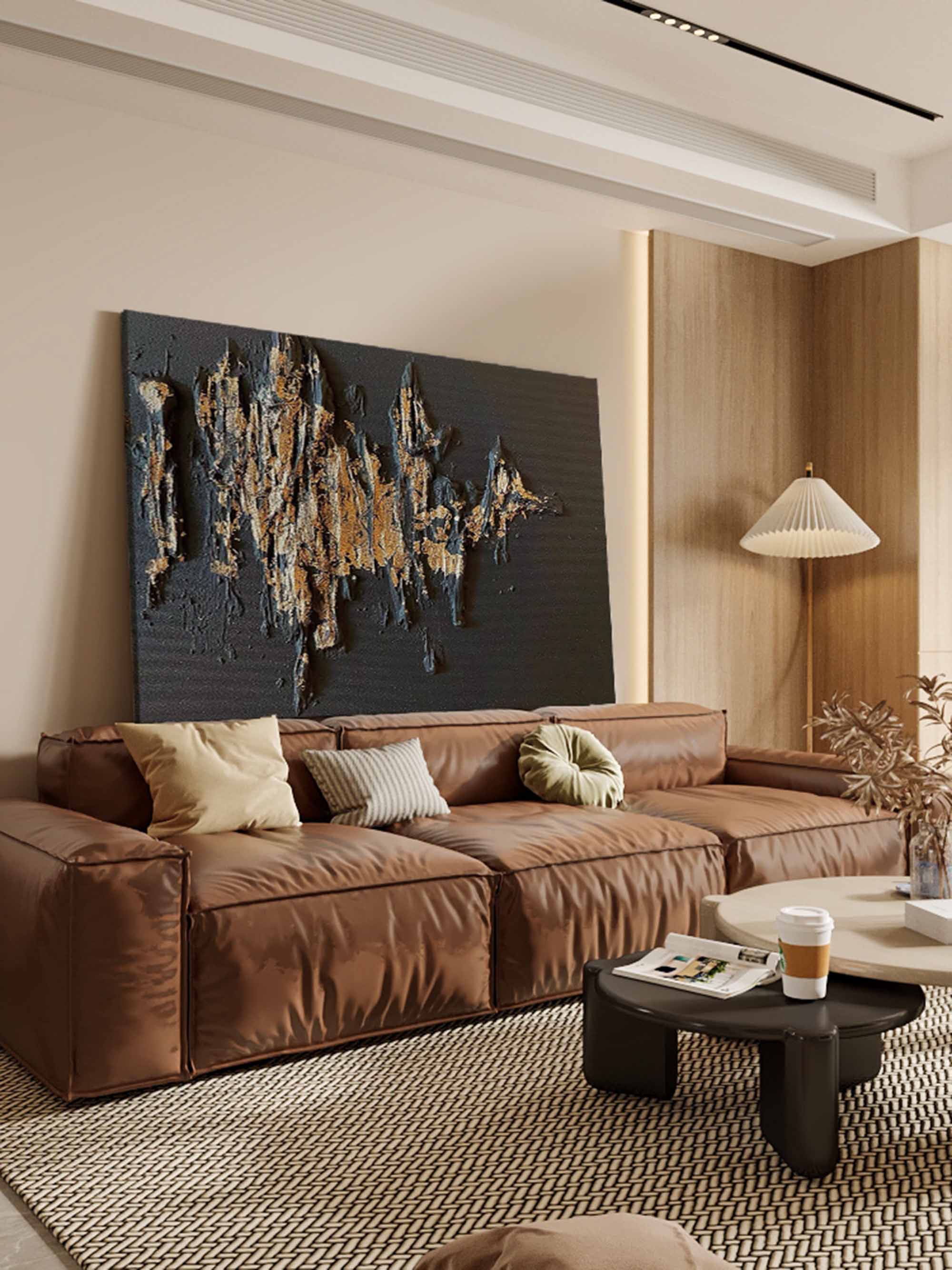 Plaster Art Texture Painting SG220 - Neutralighting