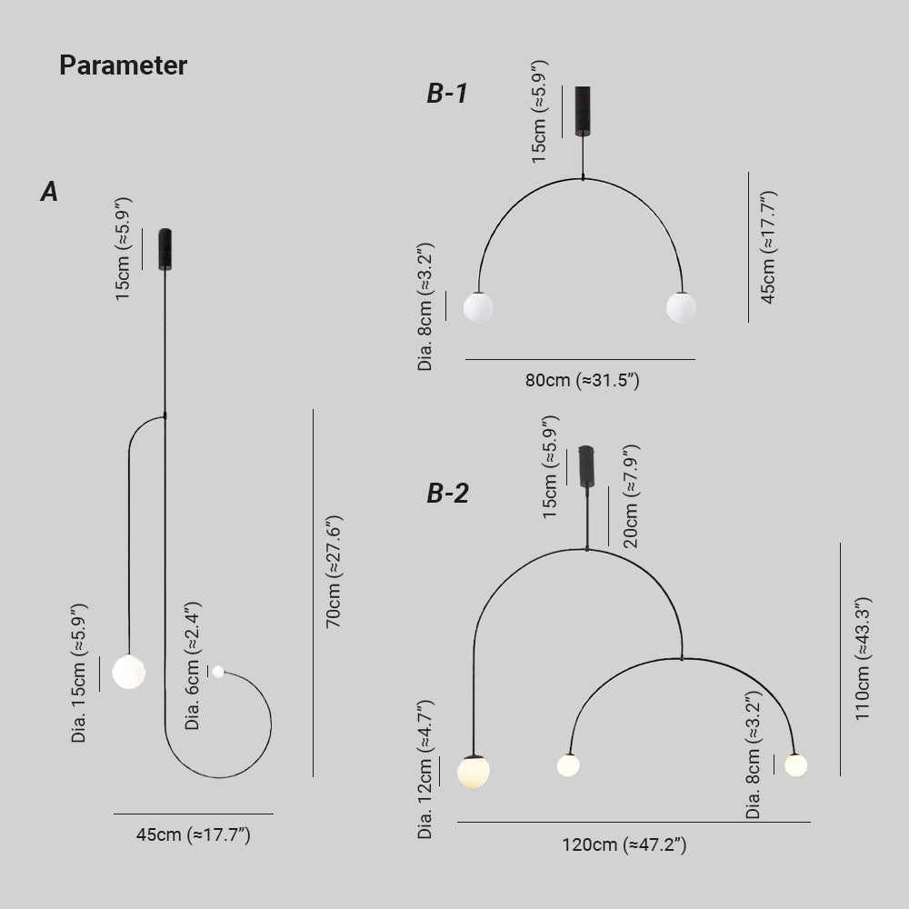 Arisha Minimalist Linear Mobile Pendant Light, Black - Neutralighting
