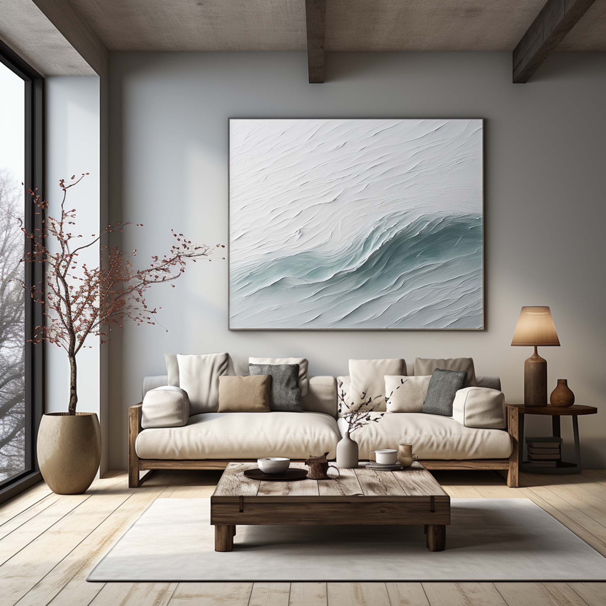 Plaster Art Texture Painting SG232 - Neutralighting