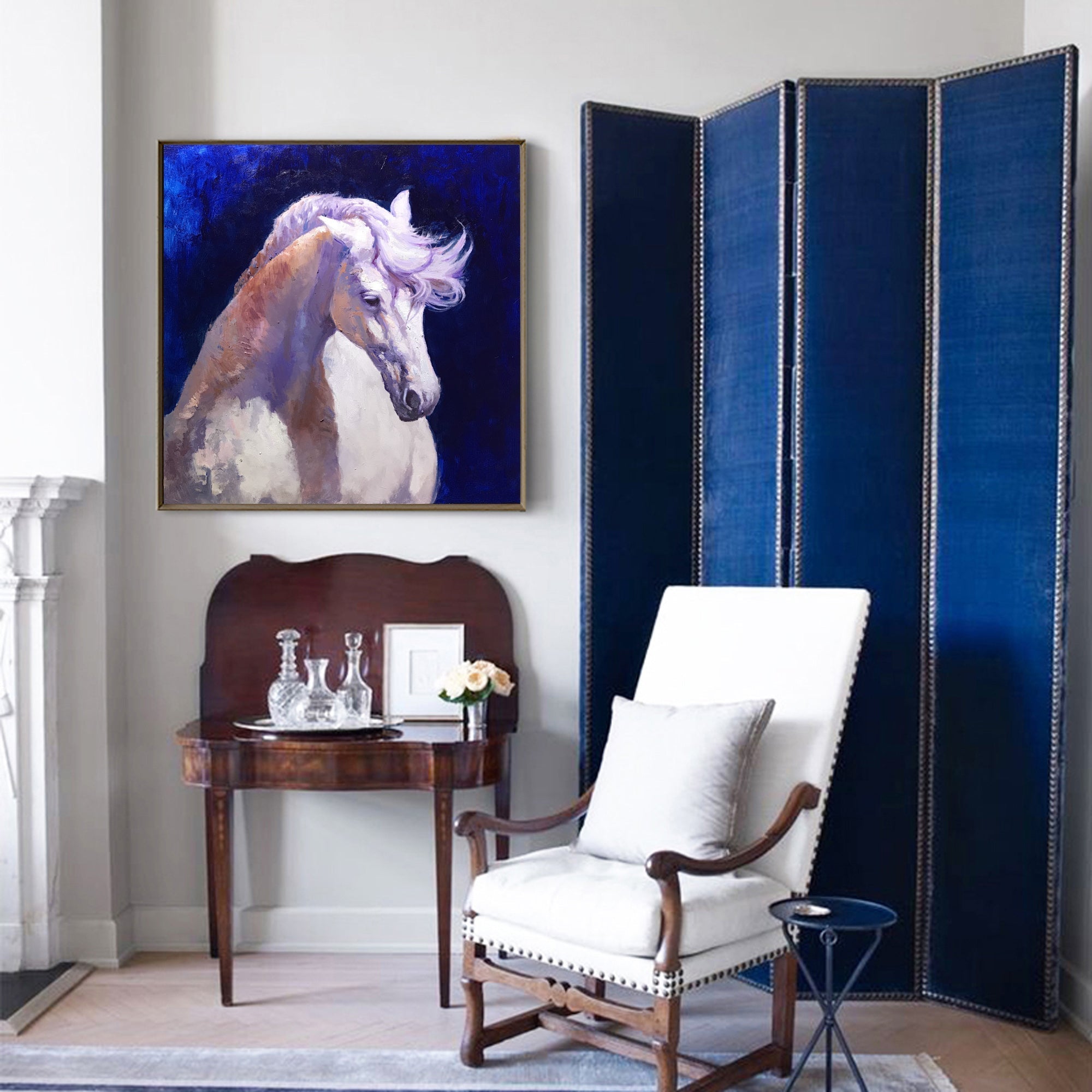 White Horse Portrait Painting ANH25 - Neutralighting