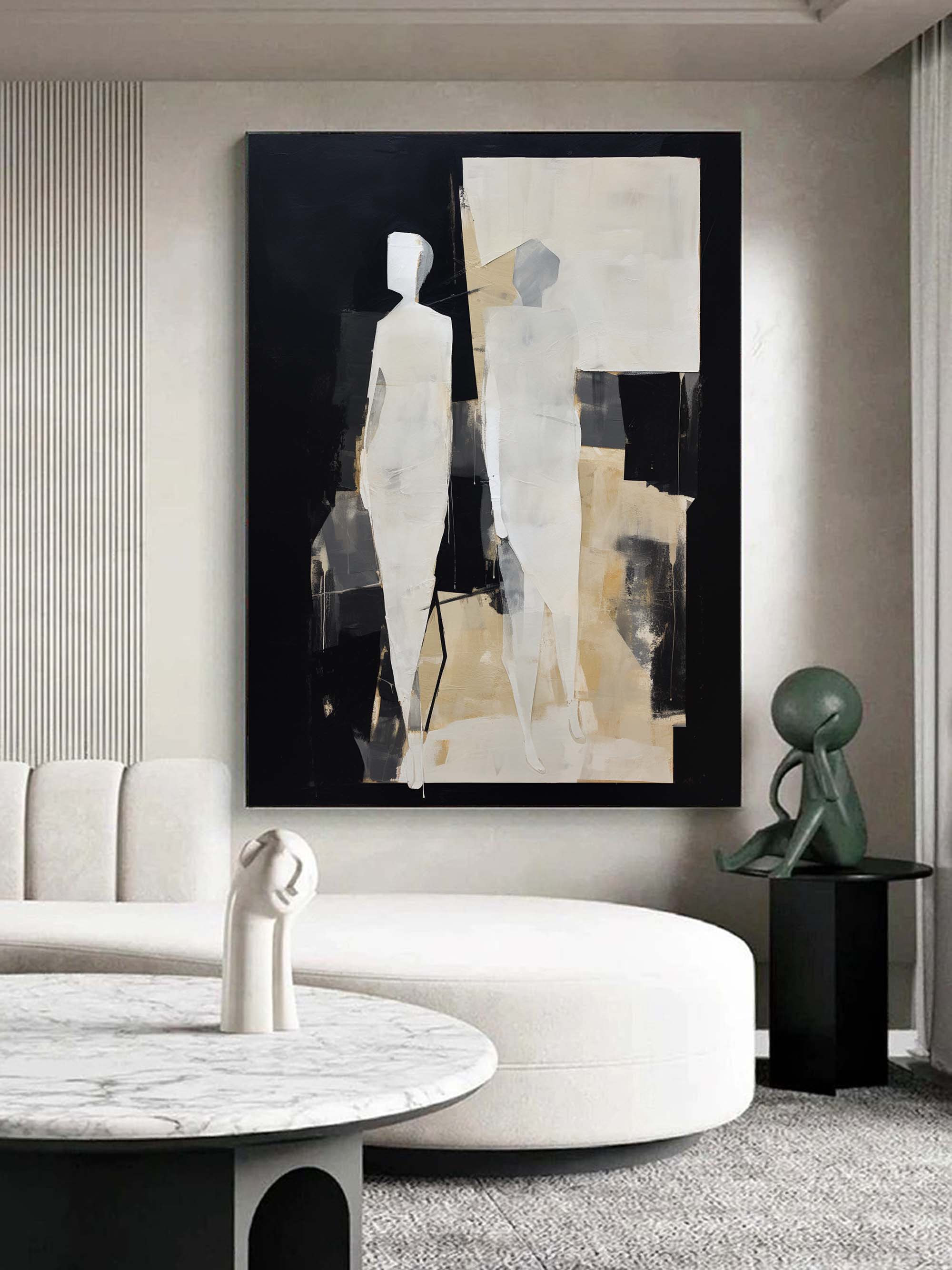 Wall Art Contemporary Figurative Minimalist Abstract Art Silhouettes