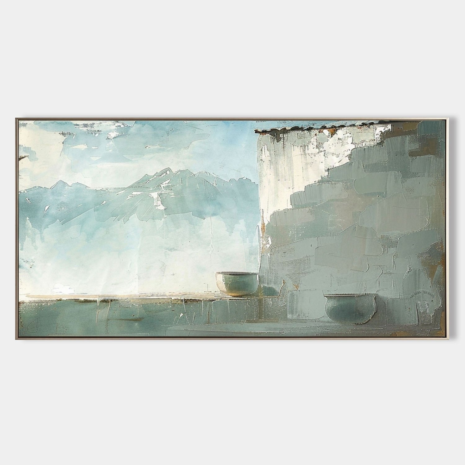Wall Art Misty Mountain Landscape Serene