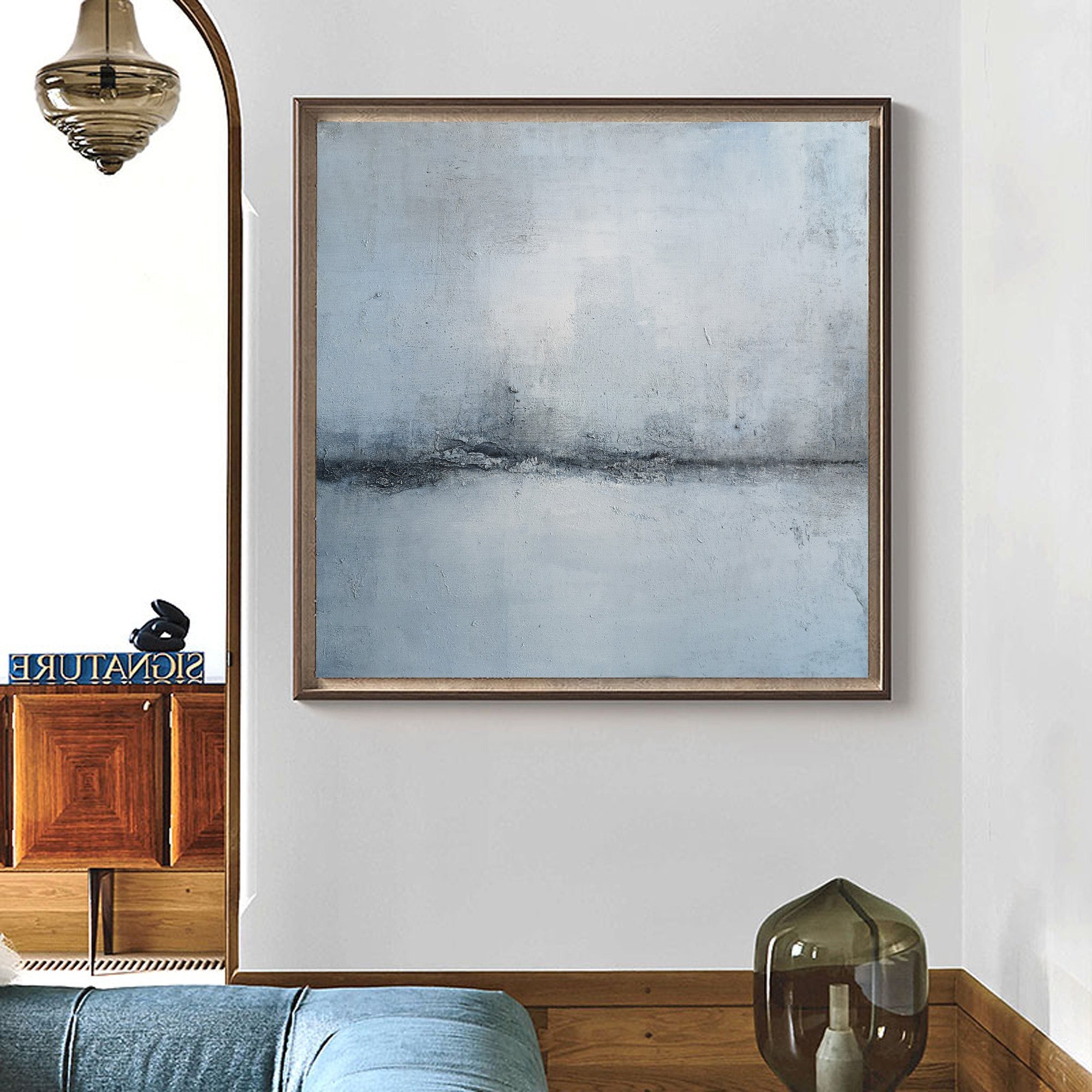 Light BLue Abstract Art