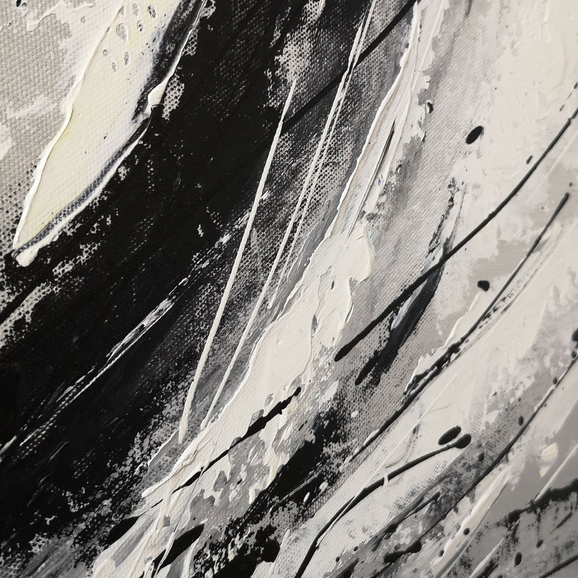 Wall Art Monochrome Swirling Currents