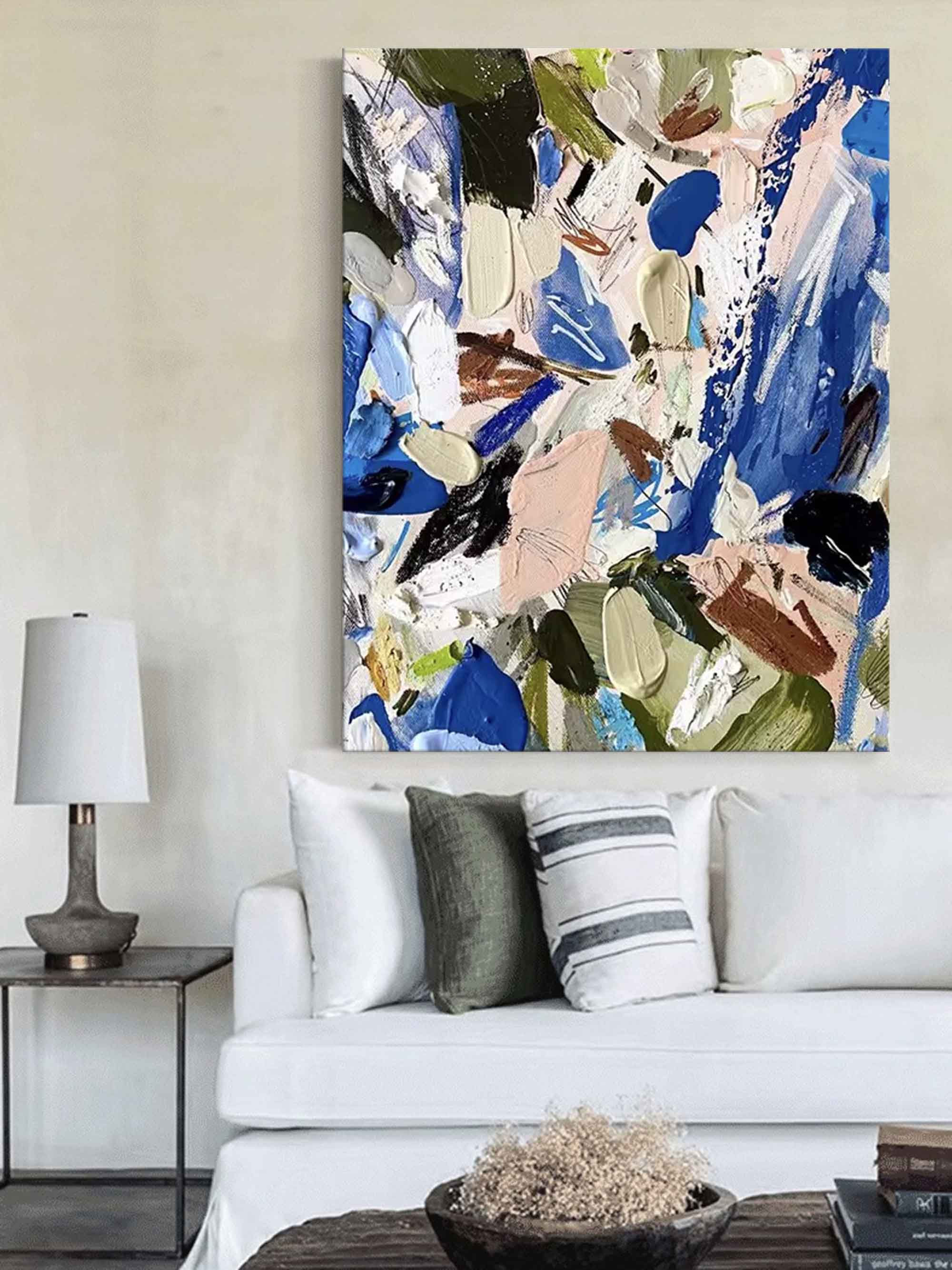 Wall Art Abstract Cobalt Fragments
