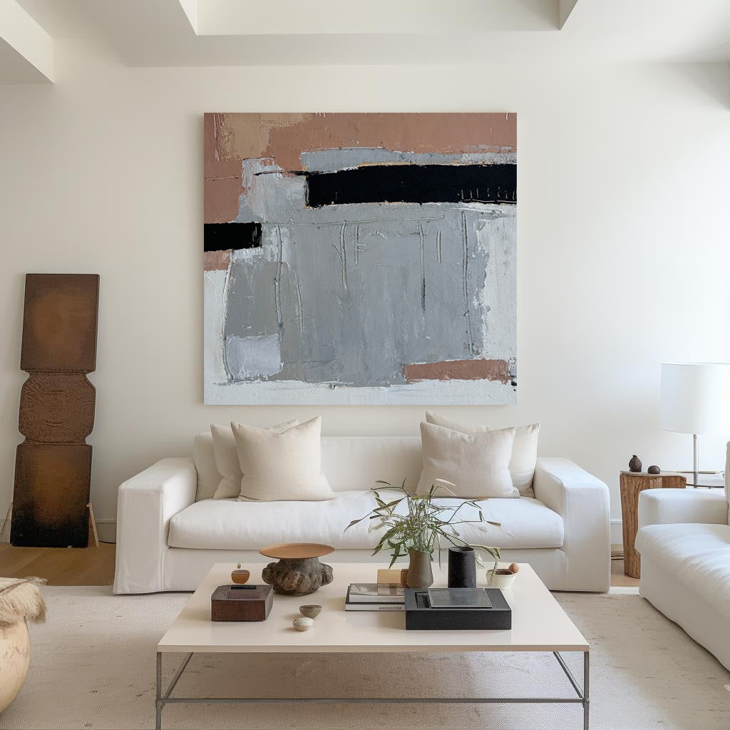 Brown Black Modern Abstract Wall Art