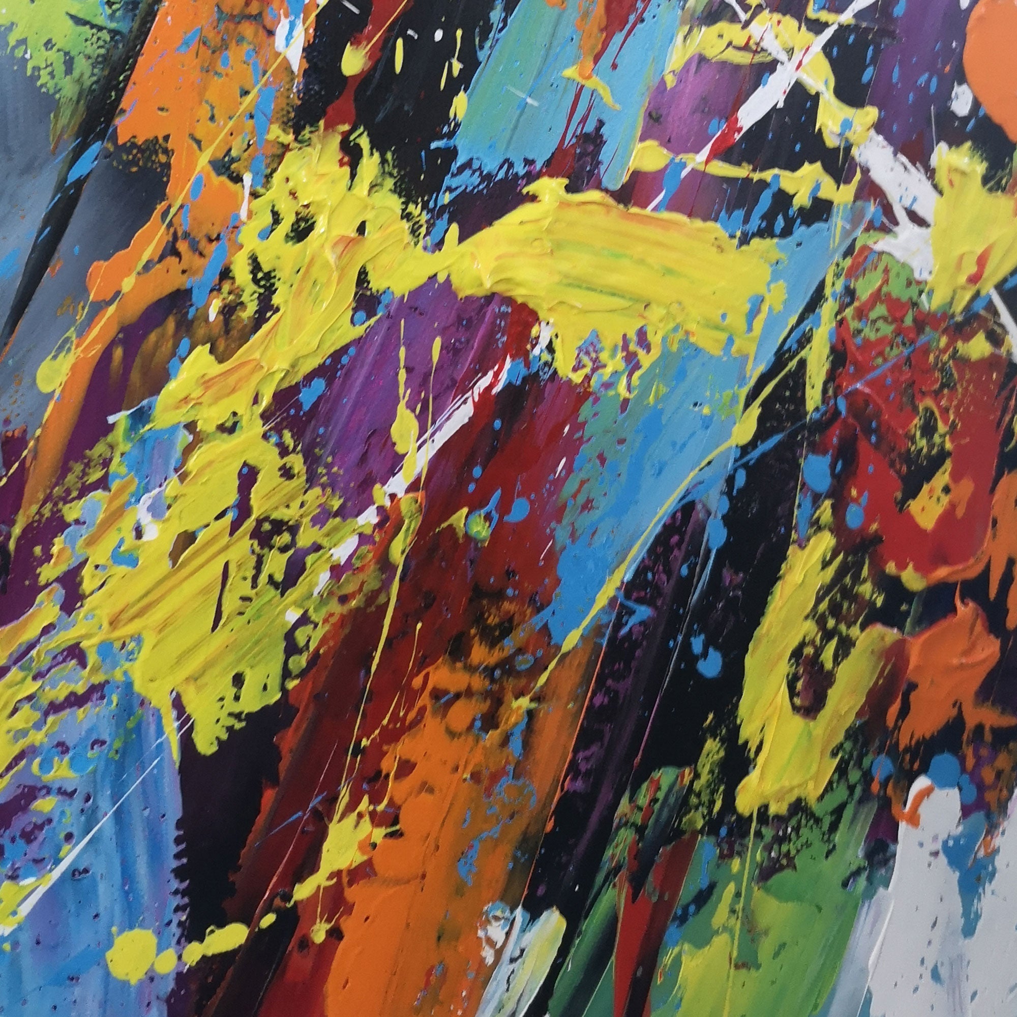 Abstract Multicolor Art 40'' X 40'' IS02 - Neutralighting