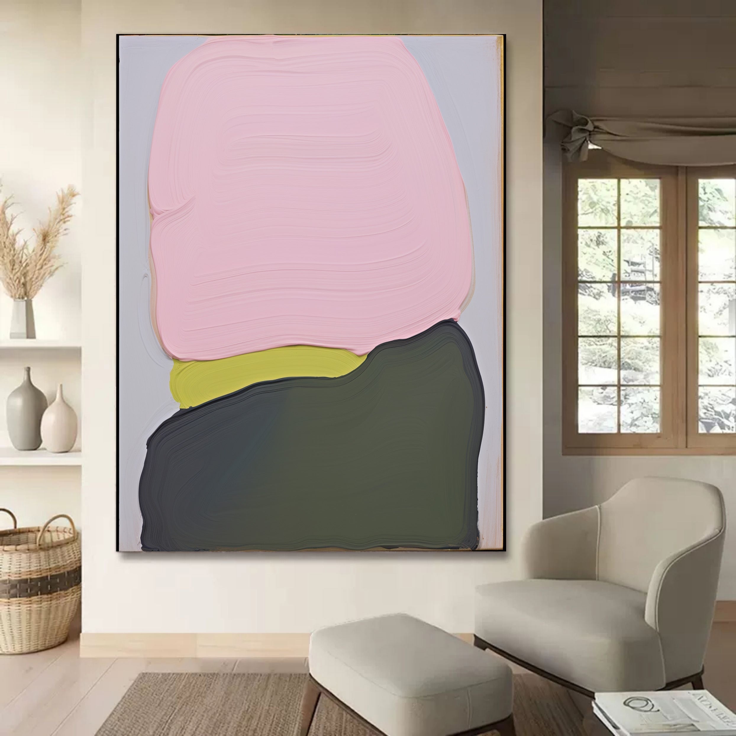 Wall Art Horizontal Strata Subtle Indentations Linear