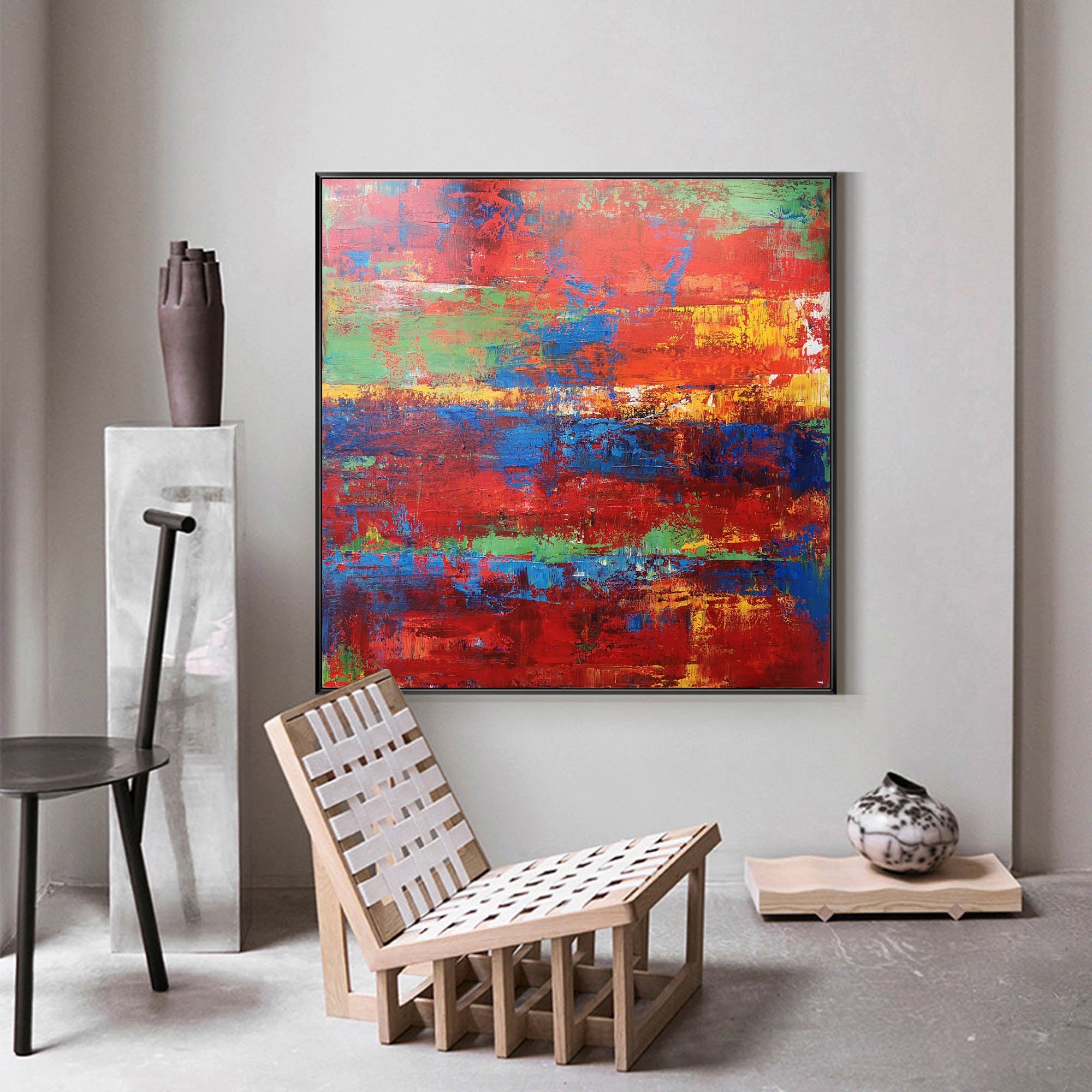 Red Abstract Art
