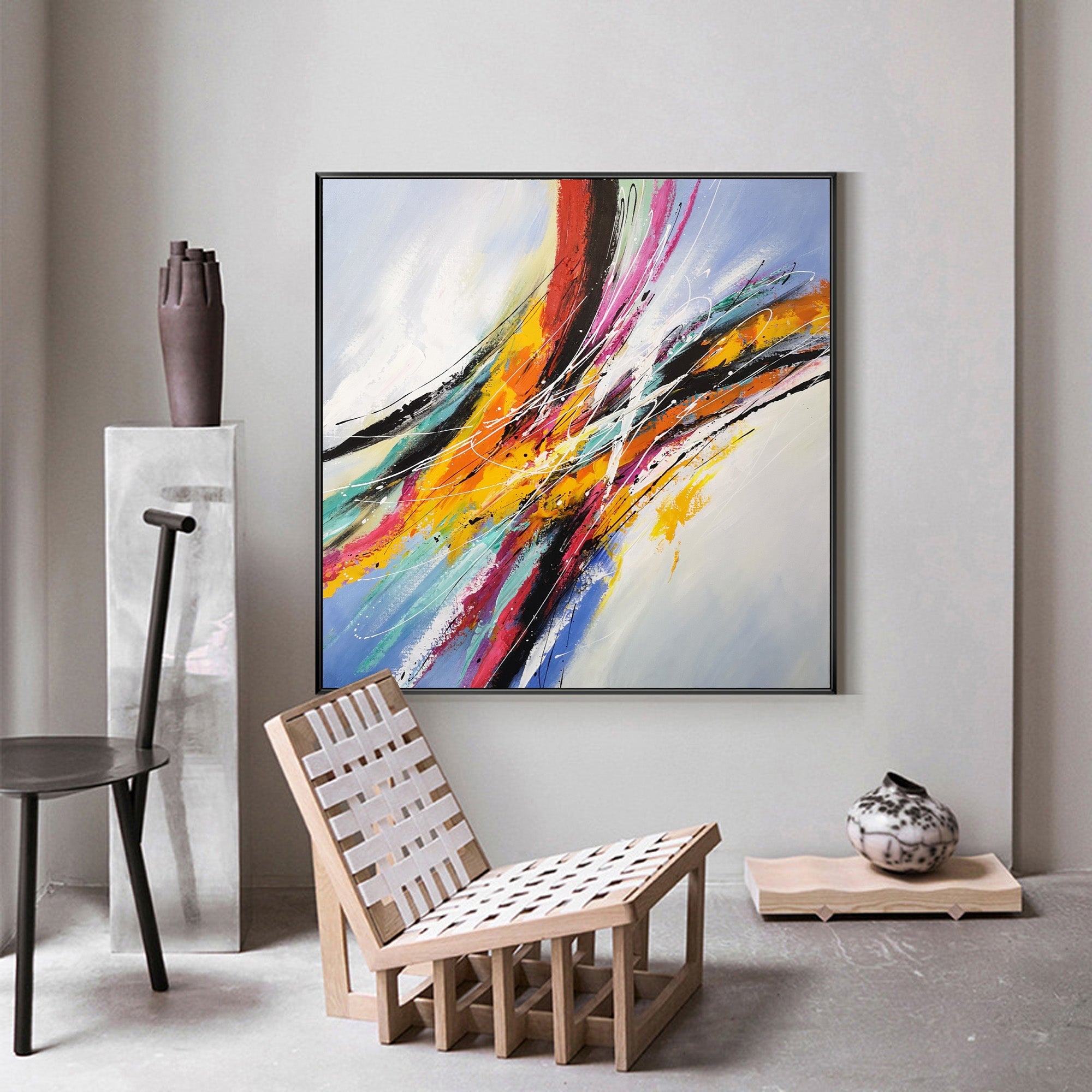 Wall Art Dynamic Painted Currents