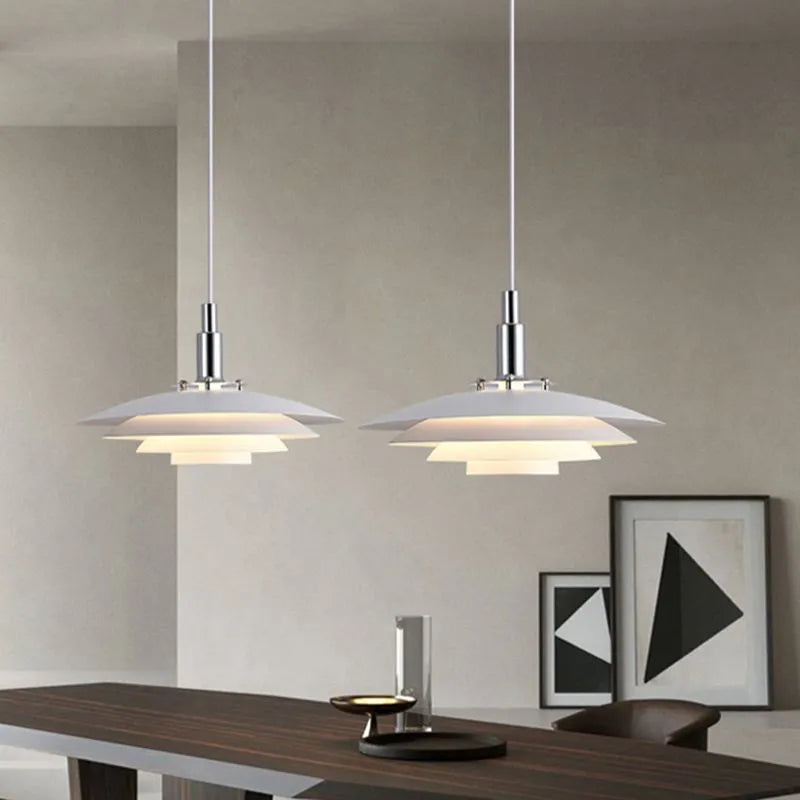 Nylo Contemporary Minimalist Frisbee Shaped Metal Pendant Light - Neutralighting
