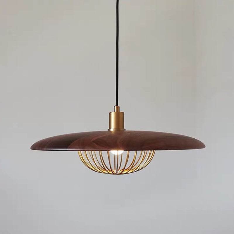 Arisha Modern Nordic Dome Pendant Light, Gold/Brown/Grey/Brown/Wood - Neutralighting