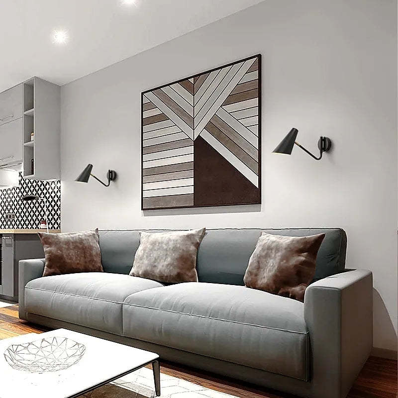 Epoch Rotatable Wall Lamp, Black & White & Gold, Bedroom - Neutralighting