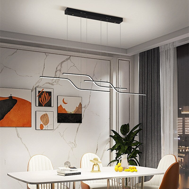 Arisha Minimalist Geometric Metal 3 Light Pendant Light, Dining Room - Neutralighting