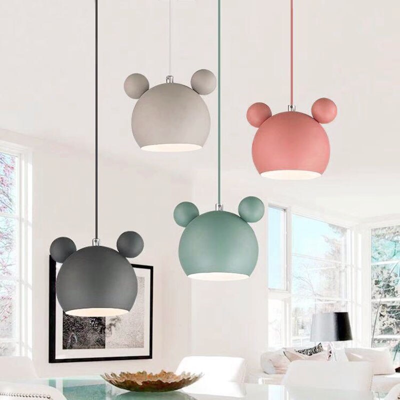 Valentina Mouse Head Pendant Light, 5 Colour - Neutralighting
