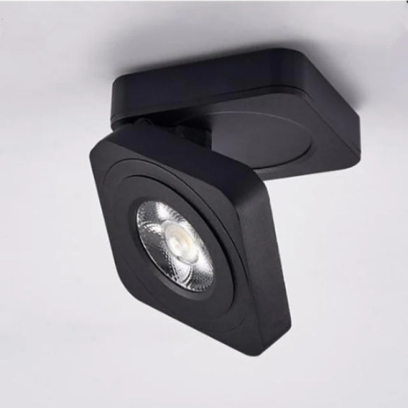 Arisha Modern Adjustable Square Ceiling Light Spotlight, Black/White - Neutralighting