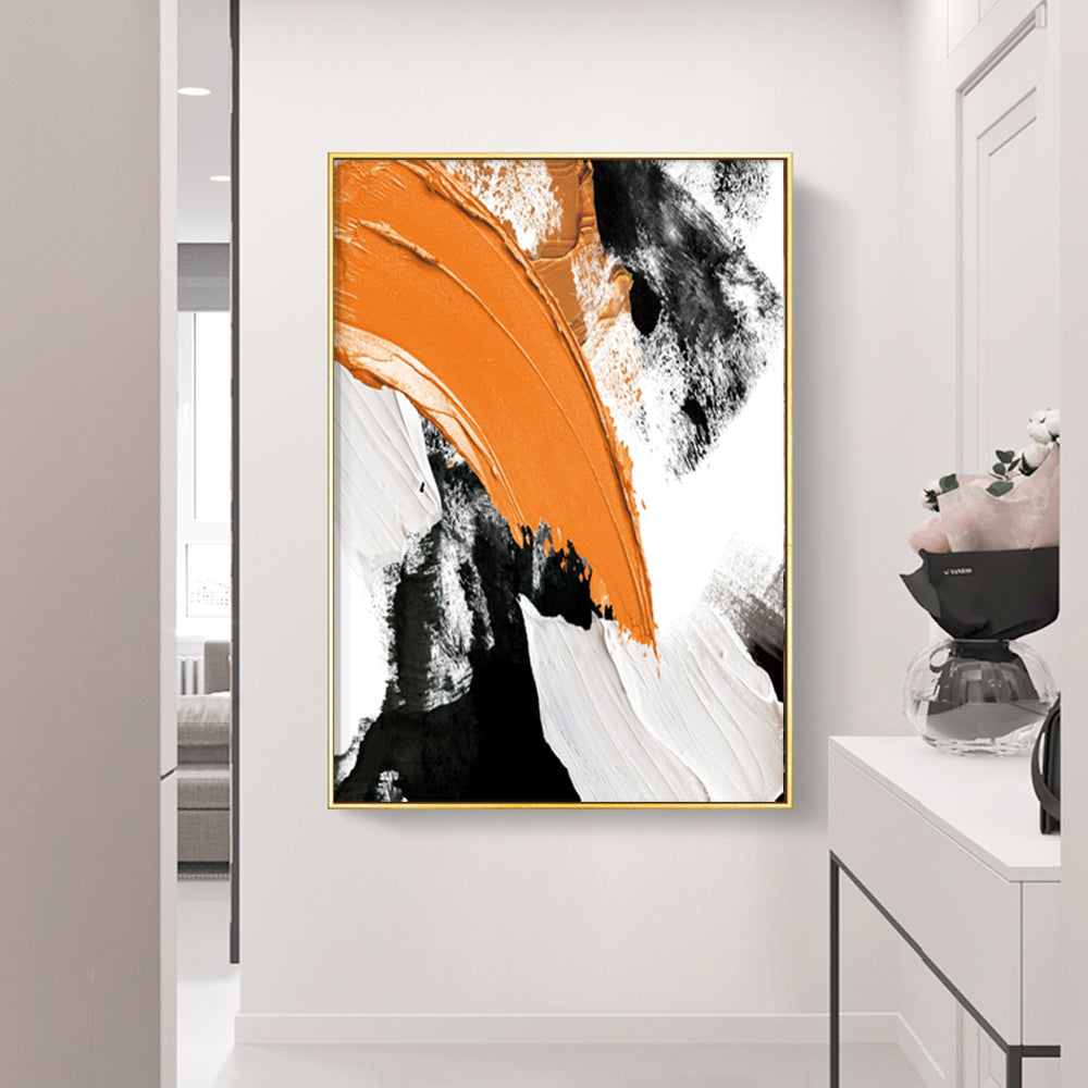Yellow And Black Abstract Painting ABAV127 - Neutralighting