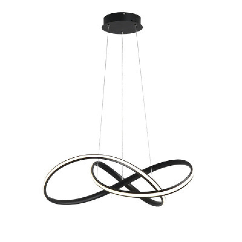 Arisha Pendant Light linear Modern, Acrylic/Metal, Black/White, Dining Room - Neutralighting