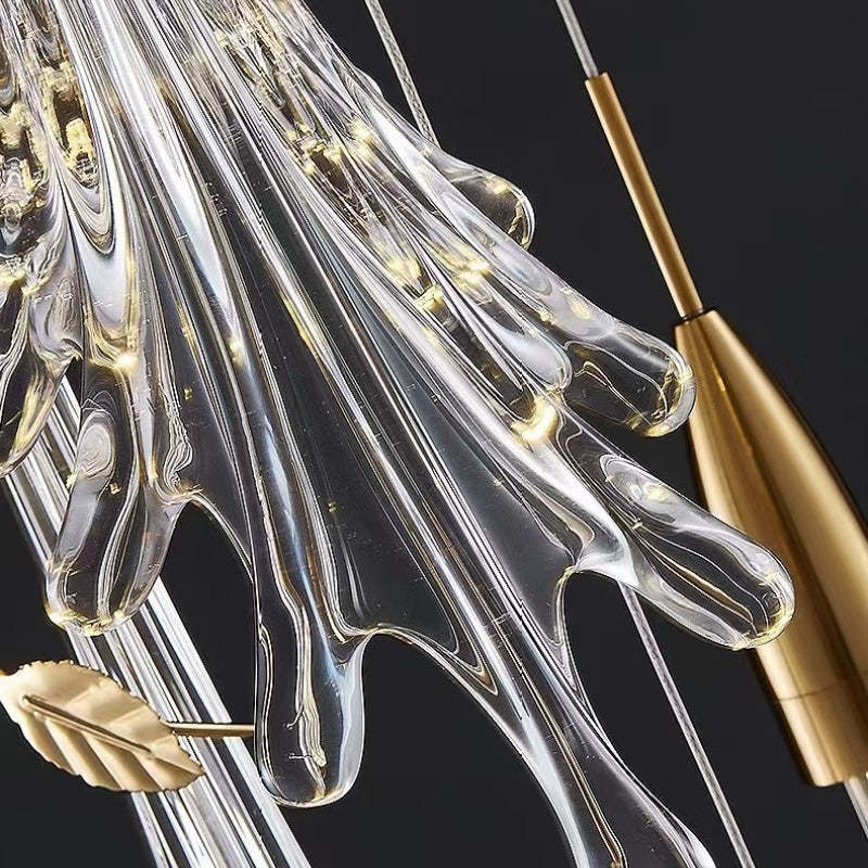 Arisha Elegant Flower Metal/Glass Pendant Light, Bedroom - Neutralighting