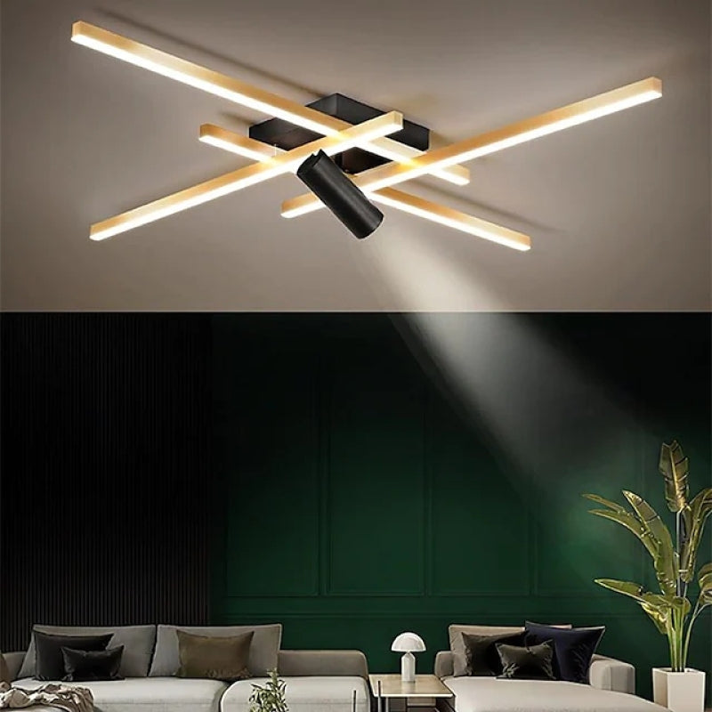 Arisha Metal Geometric Shape Dimmable LED Ceiling Light With Spot Light - Neutralighting