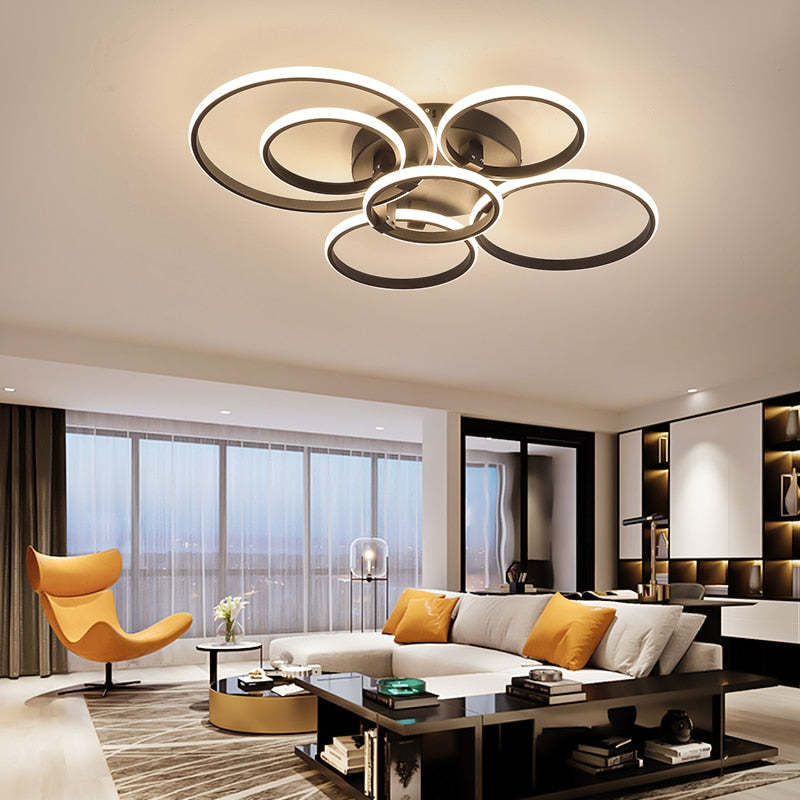 Arisha LED Ceiling Light Circle Ring, Black & White - Neutralighting