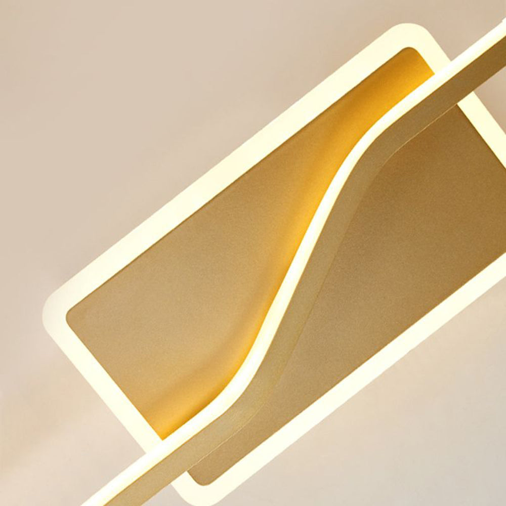 Arisha Luxury Curved Linear Metal Wall Lamp, Gold - Neutralighting