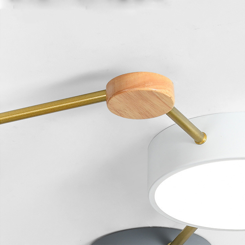 Arisha Modern LED Ceiling Light Acrylic Log Living Room Bedroom White Grey - Neutralighting