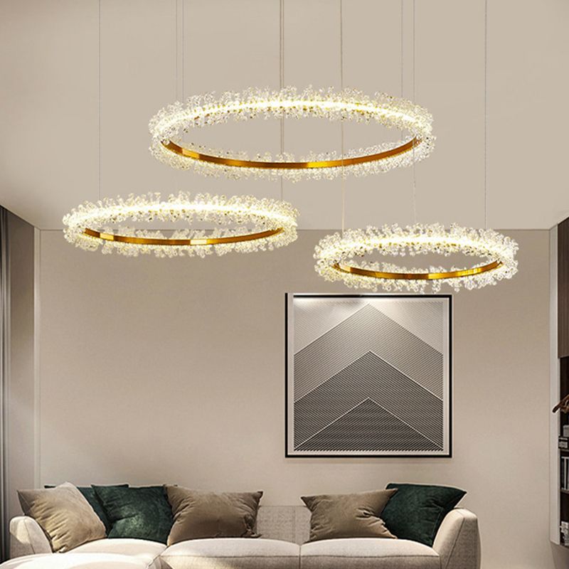 Kristy Luxury Circular Crystal Tassel Pendant Light - Neutralighting