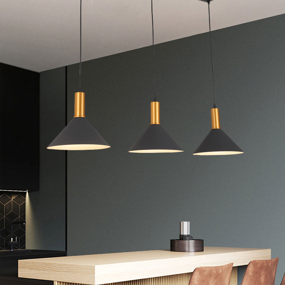 Arisha Modern Minimalist Conic Industrial Cluster Pendant Light, Blue, Metal - Neutralighting