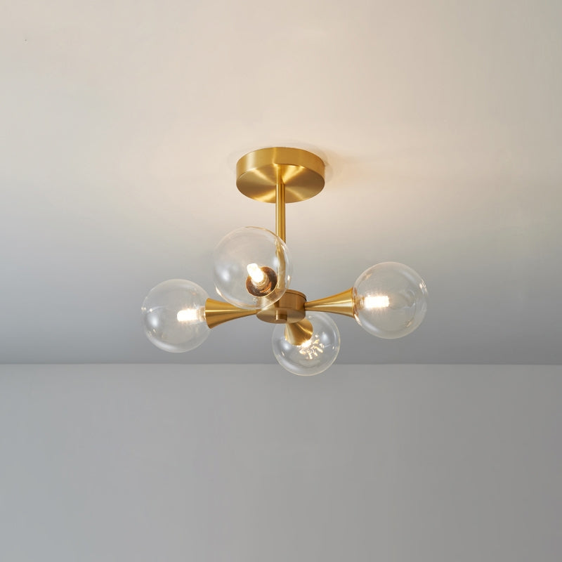 Valentina Contemporary Flush Mount Ceiling Light, Glass Bubble - Neutralighting