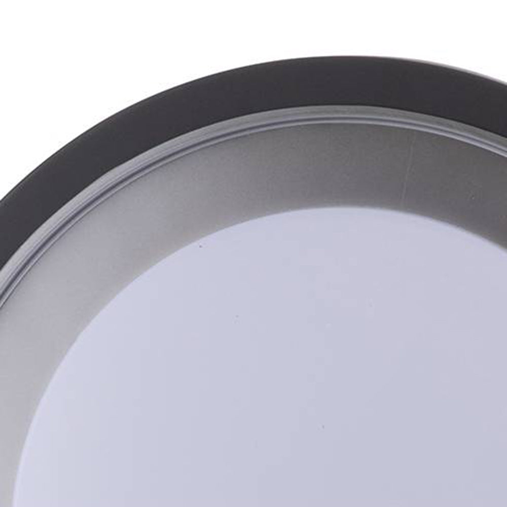 Ray Modern Circular Disc Shape Metal Outdoor Wall Lamp, Black - Neutralighting