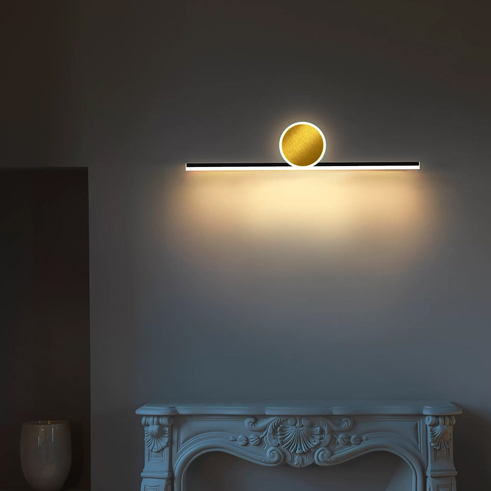 Arisha Modern Simple Circular Line Gold Acrylic Wall Lamp - Neutralighting