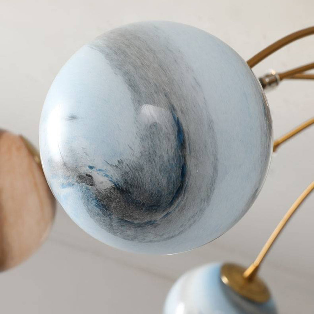 Aria Modern Planet Flush Mount Ceiling Light, Living Room - Neutralighting