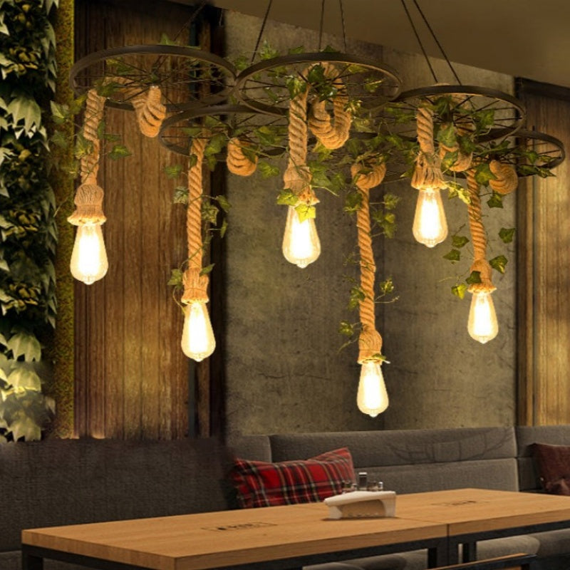 Arisha Industrial LED Chandelier Black Bar/Living Room - Neutralighting