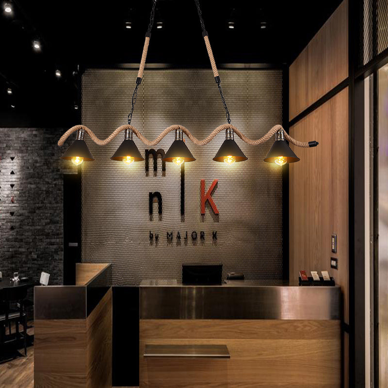 Epoch Vintage LED Black Pendant Light Metal Dining Room/Cafe - Neutralighting