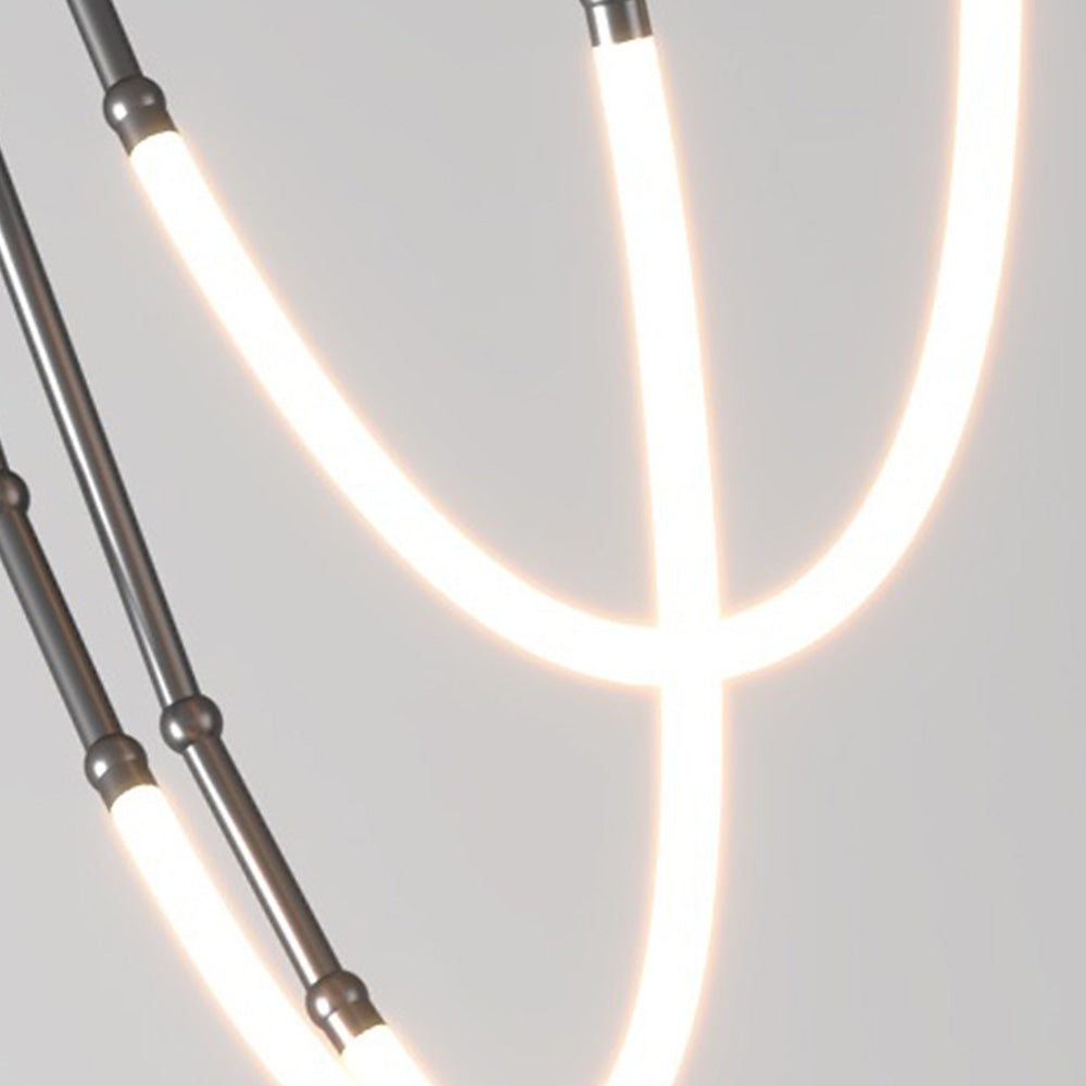 Arisha Modern Linear Metal/Silicone Pendant Light, Black - Neutralighting