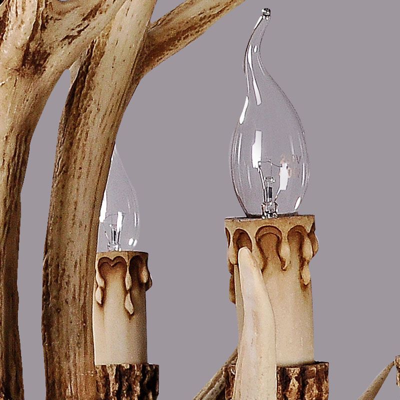 Silva Retro Deer Antlers Candle light Horn Resin Chandelier - Neutralighting