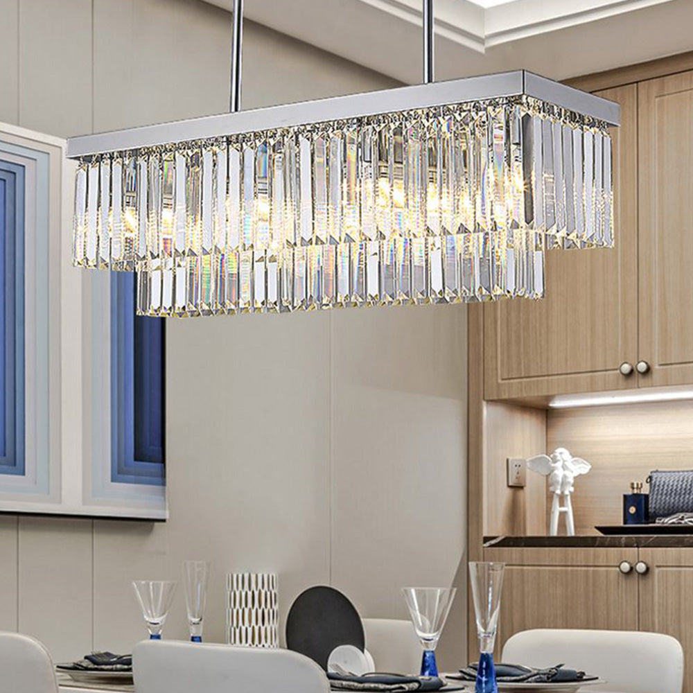 Kristy Modern Art Deco LED Pendant Light, Crystal/Metal - Neutralighting