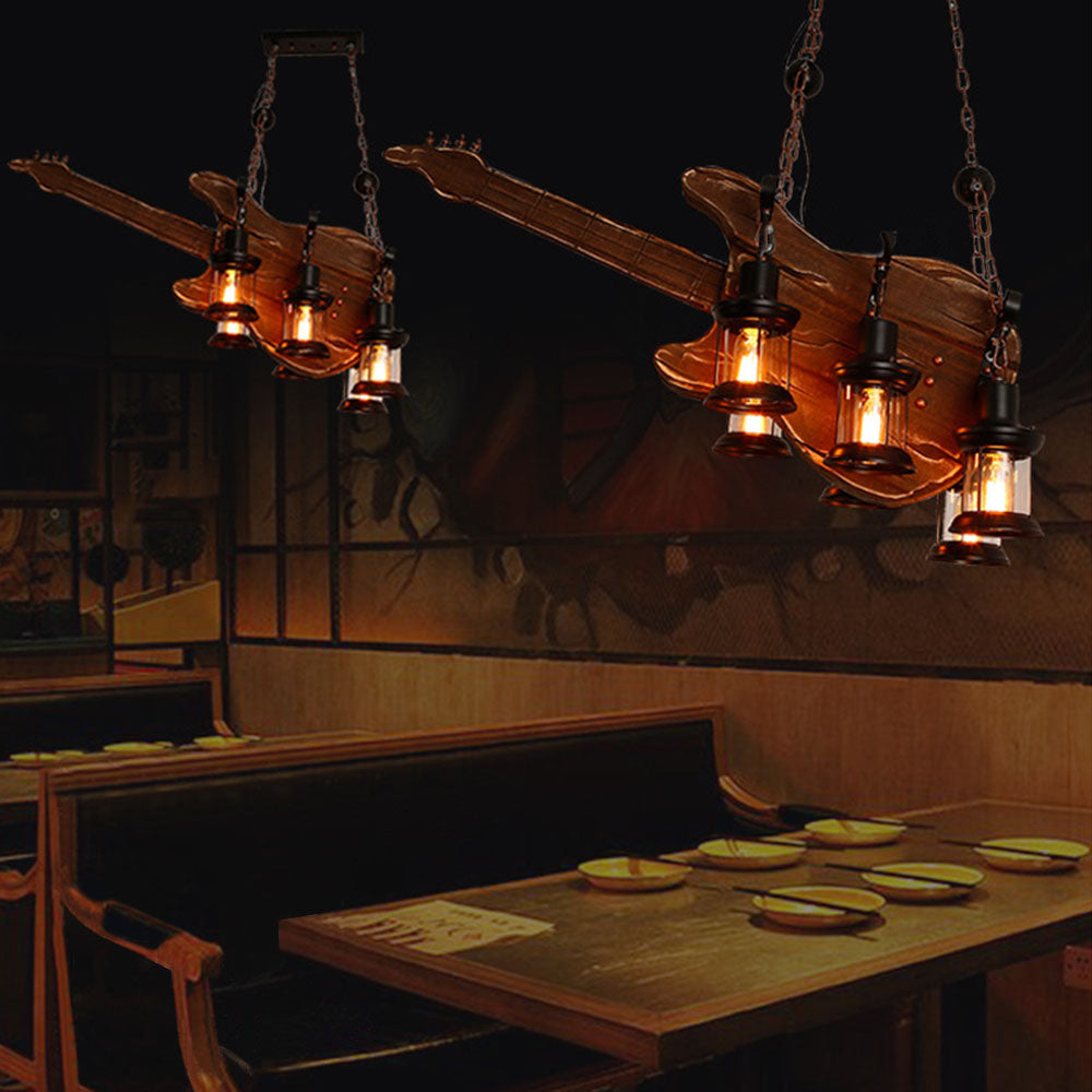 Epoch Farmhouse Guitar Pendant Light, Metal/Wood, Walnut - Neutralighting