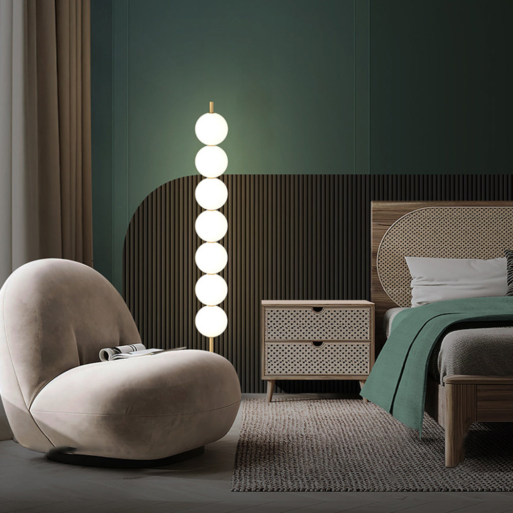 Mira Modern Candy Acrylic/etal Floor Lamp, Brass - Neutralighting