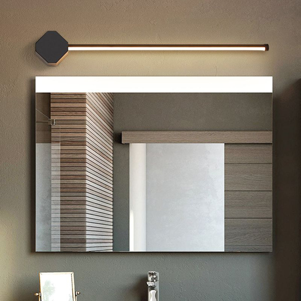 Arisha Minimalist Square Linear Metal/Acrylic Wall Lamp, Black/White - Neutralighting