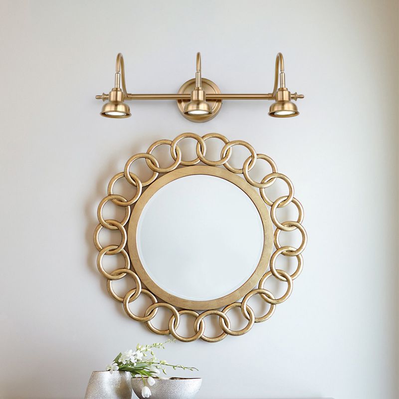 Tiffany Vintage Round Arc Vanity Wall Lamp, Gold, Bedroom - Neutralighting