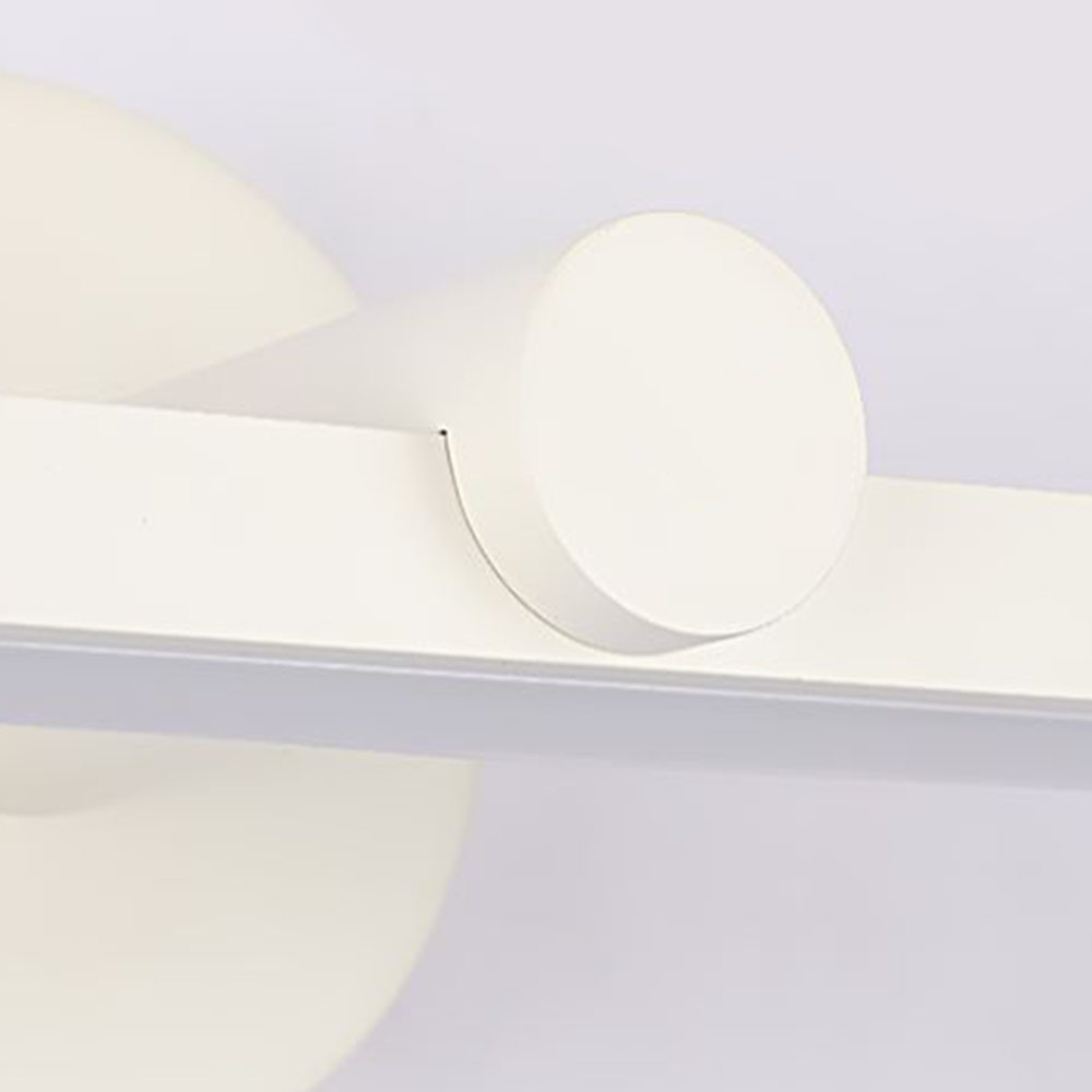 Arisha Minimalist Linear Acrylic Mirror Front Wall Lamp, White - Neutralighting